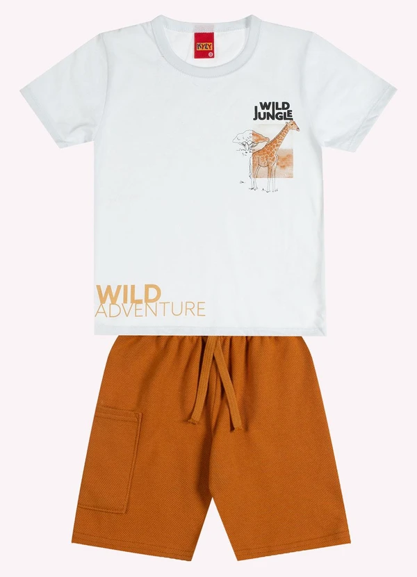 Kyly - Conjunto Infantil Menino Lettering Branco 2
