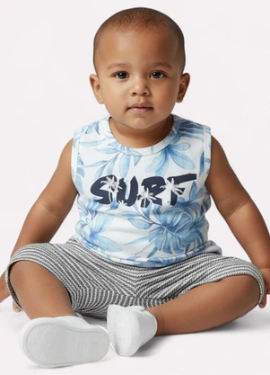 Kyly - Conjunto Infantil Menino Lettering Branco - KYLY