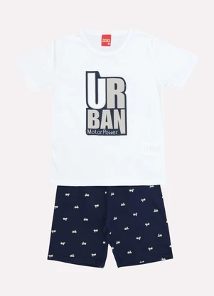 Kyly - Conjunto Infantil Menino Lettering Branco - KYLY