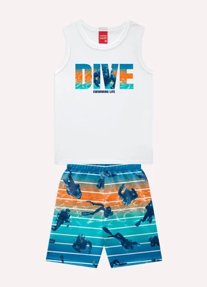 Kyly - Conjunto Infantil Menino Lettering Branco - KYLY