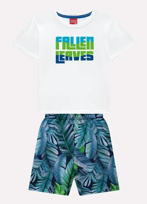 Kyly - Conjunto Infantil Menino Lettering Branco - KYLY