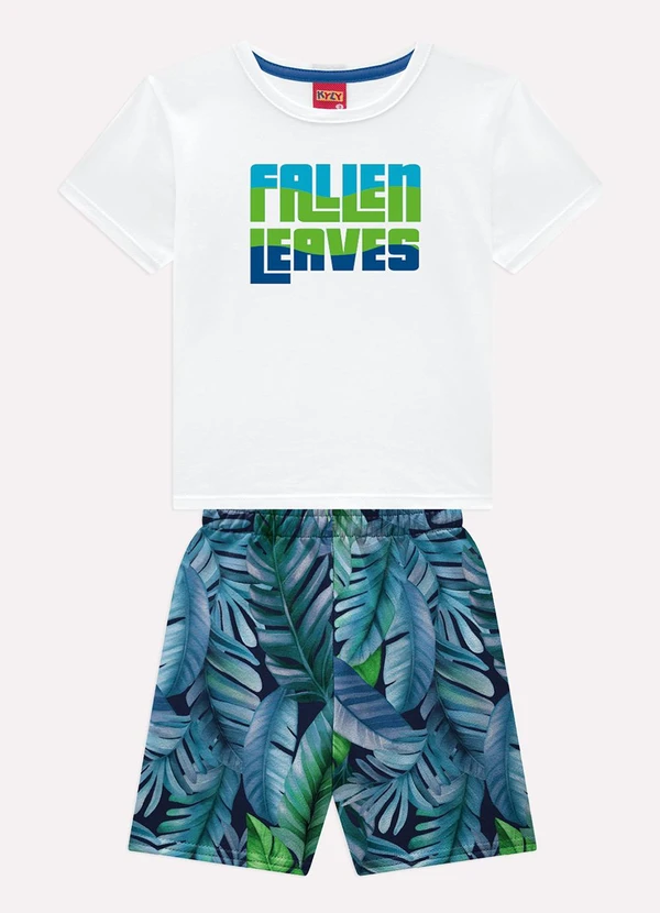 Kyly - Conjunto Infantil Menino Lettering Branco