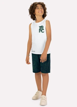 Kyly - Conjunto Infantil Menino Lettering Branco - KYLY