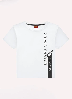 Kyly - Conjunto Infantil Menino Lettering Branco - KYLY