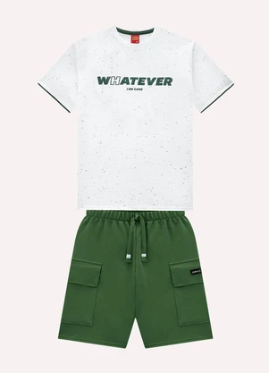 Kyly - Conjunto Infantil Menino Lettering Branco - KYLY