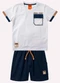 Kyly - Conjunto Infantil Menino Lettering Bege - variação: Branco