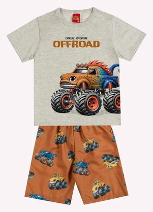 Kyly - Conjunto Infantil Menino Lettering Cinza - KYLY