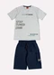 Kyly - Conjunto Infantil Menino Lettering Cinza - variação: Cinza