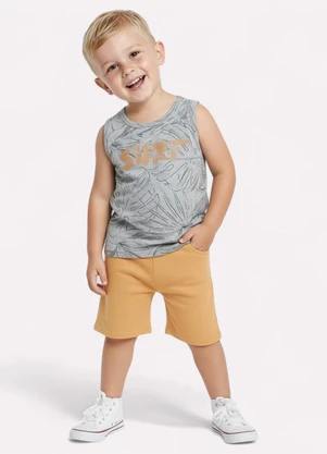 Kyly - Conjunto Infantil Menino Lettering Cinza - KYLY