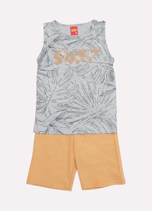 Kyly - Conjunto Infantil Menino Lettering Cinza 2
