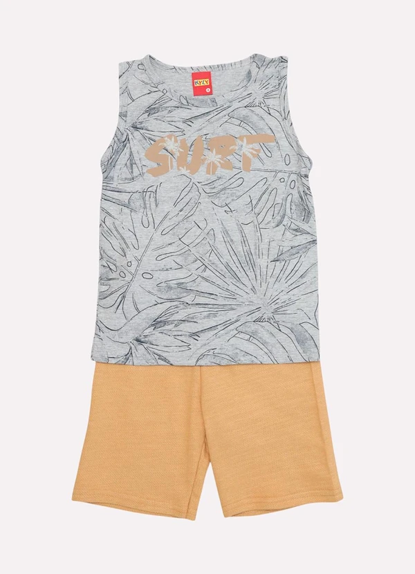 Kyly - Conjunto Infantil Menino Lettering Cinza 2