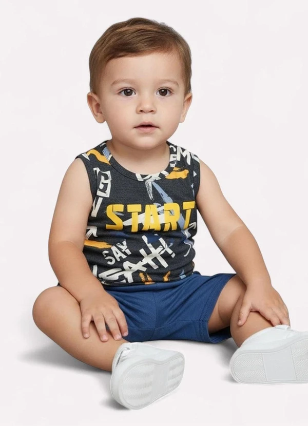 Kyly - Conjunto Infantil Menino Lettering Cinza 2