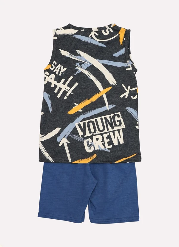 Kyly - Conjunto Infantil Menino Lettering Cinza 3