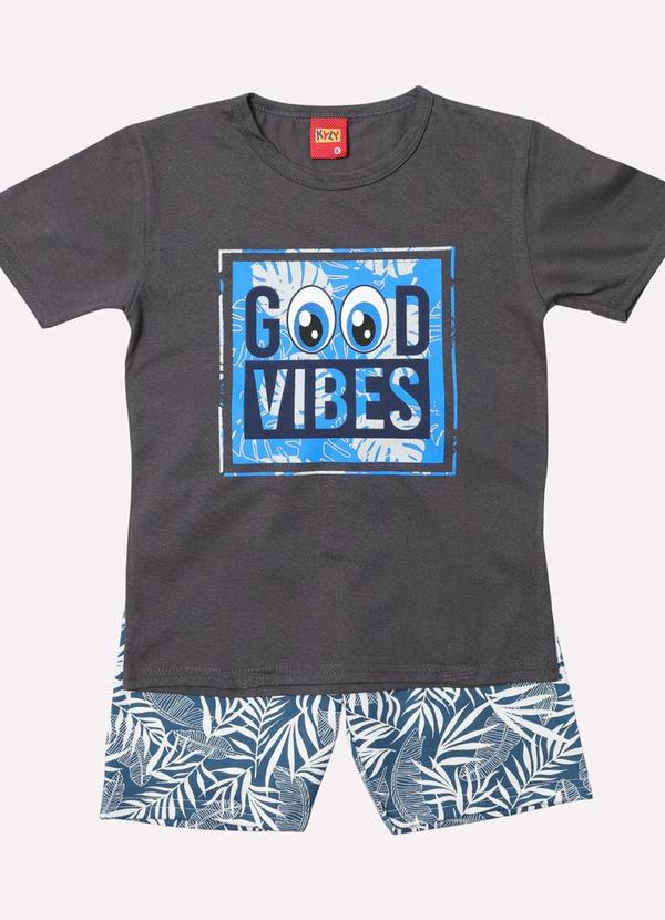Kyly - Conjunto Infantil Menino Lettering Cinza 2