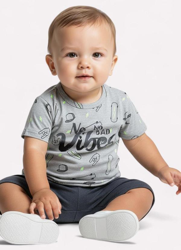 Kyly - Conjunto Infantil Menino Lettering Cinza 2