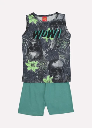 Kyly - Conjunto Infantil Menino Lettering Cinza - KYLY