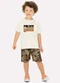 Kyly - Conjunto Infantil Menino Lettering Branco - variação: Cinza