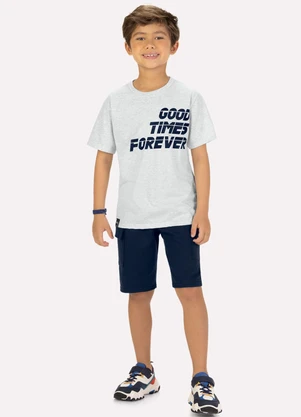 Kyly - Conjunto Infantil Menino Lettering Cinza - KYLY