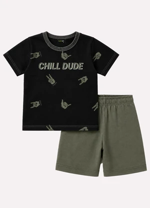 Conjunto Infantil Menino Lettering Lemon (Preto) - LEMON