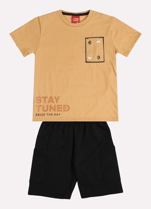 Kyly - Conjunto Infantil Menino Lettering Marrom 3