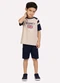 Milon - Conjunto Infantil Menino Lettering Cinza - variação: Marrom