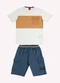 Kyly - Conjunto Infantil Menino Lettering Off White - variação: Off White