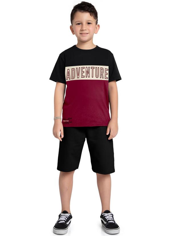 Kyly - Conjunto Infantil Menino Lettering Preto