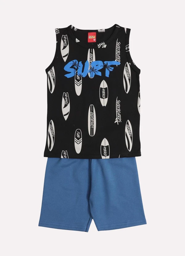 Kyly - Conjunto Infantil Menino Lettering Preto 2