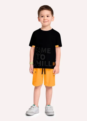 Kyly - Conjunto Infantil Menino Lettering Preto - KYLY