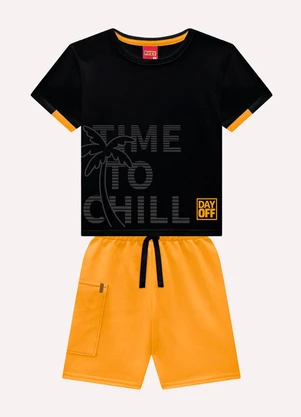 Kyly - Conjunto Infantil Menino Lettering Preto - KYLY