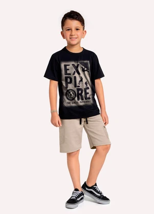 Kyly - Conjunto Infantil Menino Lettering Preto - KYLY