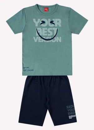 Kyly - Conjunto Infantil Menino Lettering Verde - KYLY