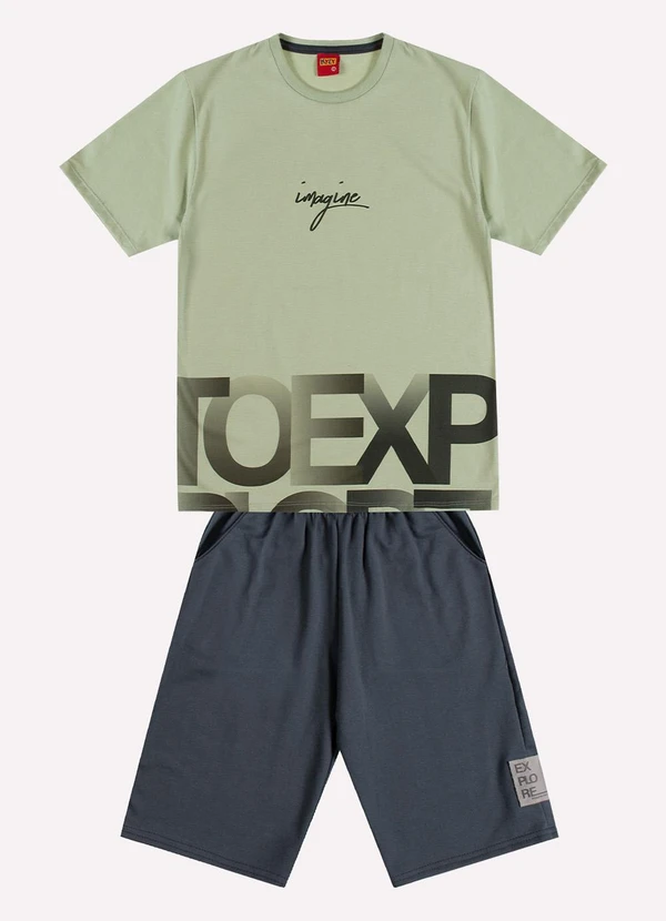 Kyly - Conjunto Infantil Menino Lettering Verde 2
