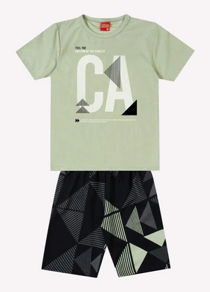 Kyly - Conjunto Infantil Menino Lettering Verde - KYLY