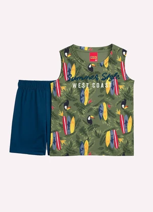 Kyly - Conjunto Infantil Menino Lettering Verde - KYLY