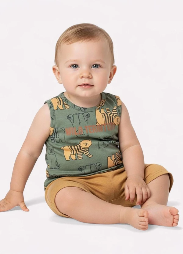 Kyly - Conjunto Infantil Menino Lettering Verde 2