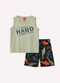 Kyly - Conjunto Infantil Menino Lettering Amarelo - variação: Verde