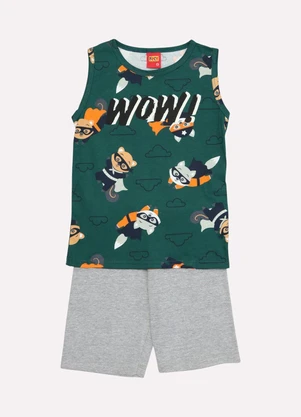 Kyly - Conjunto Infantil Menino Lettering Verde - KYLY