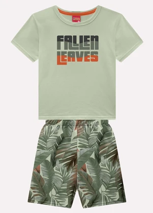 Kyly - Conjunto Infantil Menino Lettering Verde - KYLY