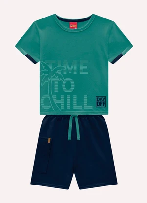 Kyly - Conjunto Infantil Menino Lettering Verde - KYLY