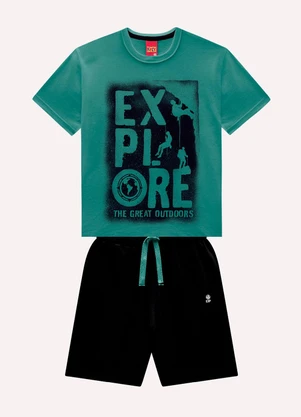 Kyly - Conjunto Infantil Menino Lettering Verde - KYLY