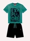 Kyly - Conjunto Infantil Menino Lettering Preto - variação: Verde