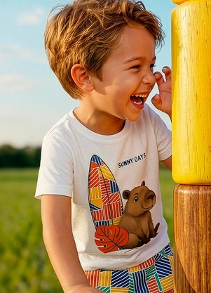Kyly - Conjunto Infantil Menino Lettering Verde - KYLY