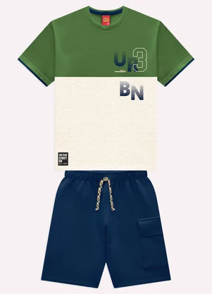 Kyly - Conjunto Infantil Menino Lettering Verde - KYLY