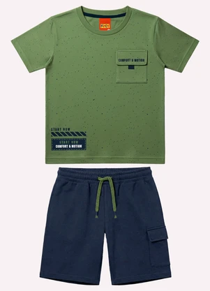 Kyly - Conjunto Infantil Menino Lettering Verde - KYLY