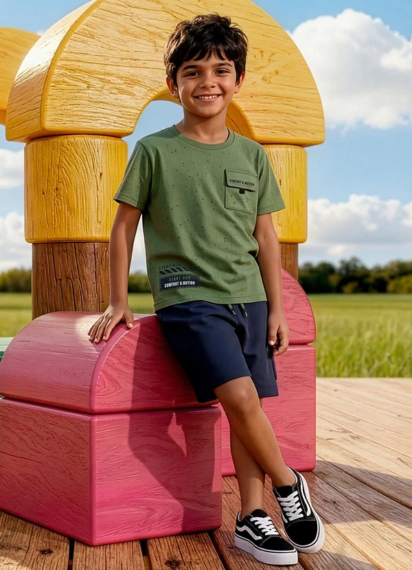 Kyly - Conjunto Infantil Menino Lettering Verde