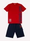 Kyly - Conjunto Infantil Menino Lettering Vermelho - variação: Vermelho