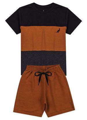 Conjunto Infantil Menino Listra Kangulu Preto