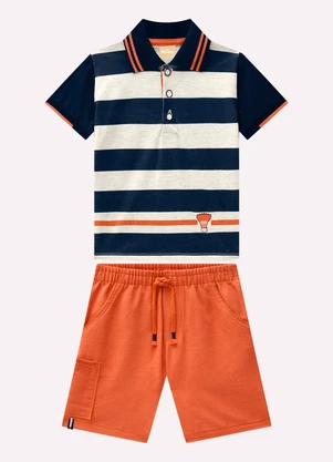 Milon - Conjunto Infantil Menino Listrada Cinza - MILON