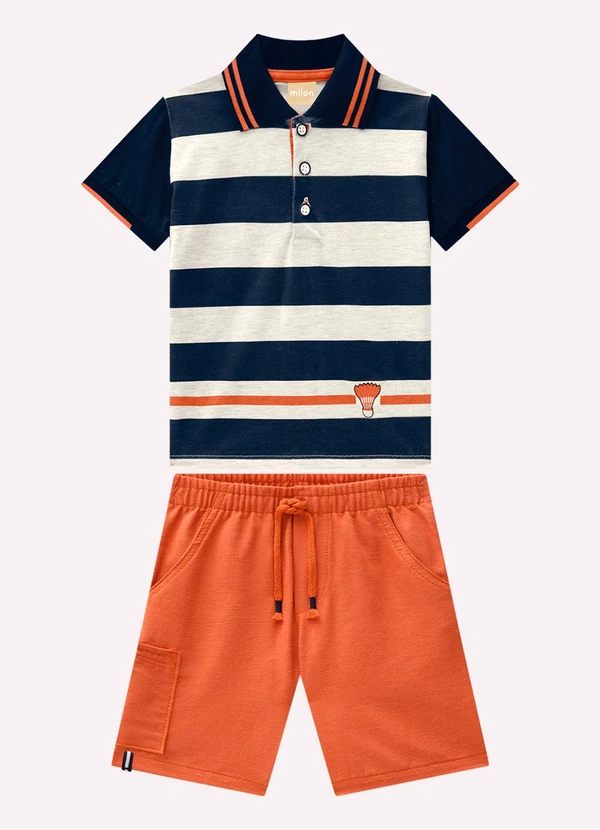 Milon - Conjunto Infantil Menino Listrada Cinza 2